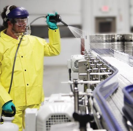 A hygienic food-production working environment